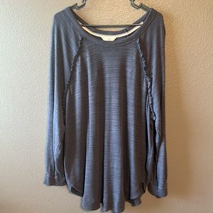 Women’s Size 2X long Sleeve Gray Top
